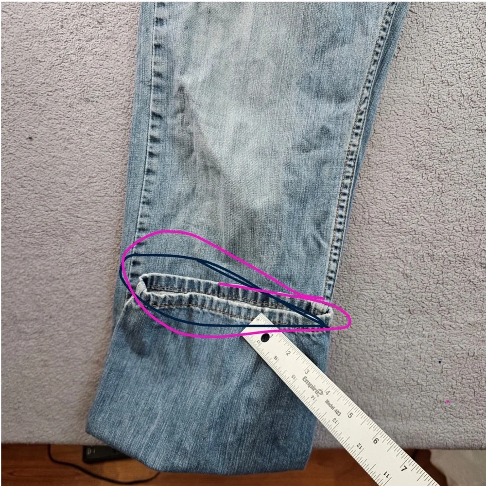 Levi's 505‎ Jeans Mens 34x34 Blue Denim Faded Streetwear Americana Straight Fit